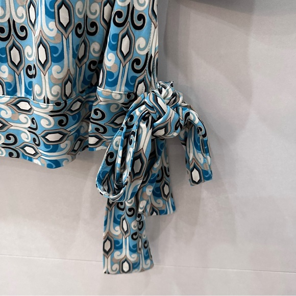 Ideology Long Sleeve Teal Top Peacock Feathers Size XL - Picture 5 of 10